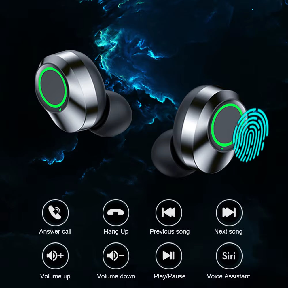 NES TWS Wireless Bluetooth Earphones - High-Fidelity Stereo Headphones with Built-In Microphone for Gaming and Music