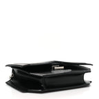 Calfskin Bow Cut Chain Wallet Black