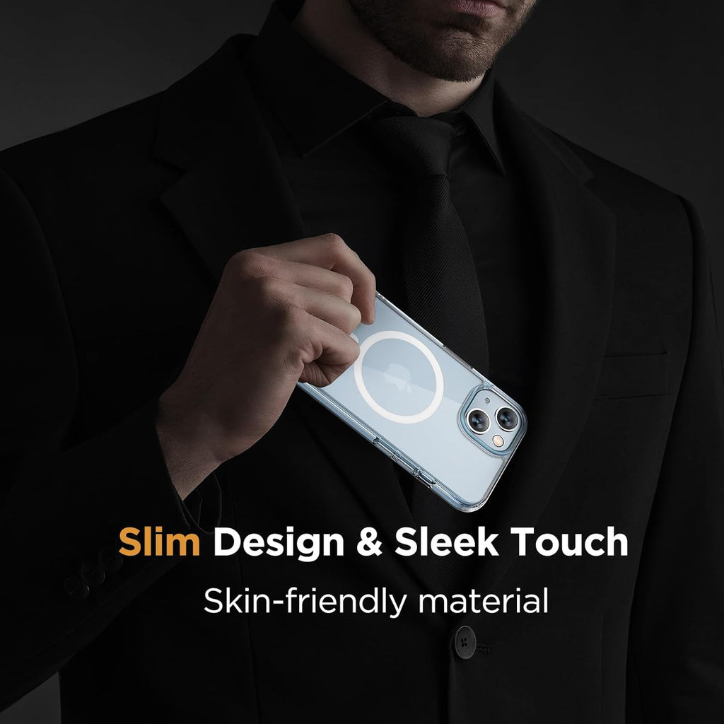 Entronix Bundle Compatible with iPhone 13 - [Magnetic] Clear Case, 2 Clear Screen Protectors & 2 Camera Lens Protectors