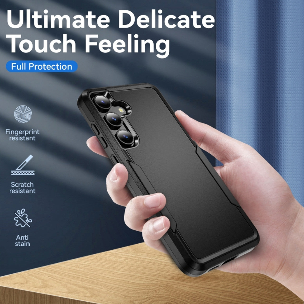 Entronix Case Compatible with Galaxy S24 - Soft-Touch Dual-Layer Sleek Cover