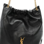 Lambskin Matelasse Monogram Medium Jamie 4.3 Pochon Black