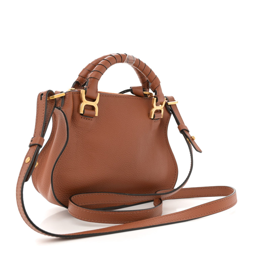 Calfskin Mini Marcie Satchel Tan