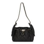 Denim Quilted Mini Chanel 25 Handbag Dark Blue