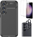SAHARA - Bundle: Anti-Slip Series Case with Tempered Glass Screen and Camera Protector - Samsung Galaxy S23