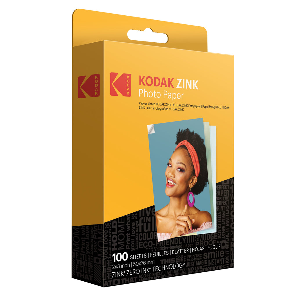 Kodak Zink Photo Paper 2x3"(100 Sheets) Compatible with PRINTOMATIC, Smile & Step Cameras & Printers