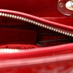 Patent Cannage Medium Lady Dior Red
