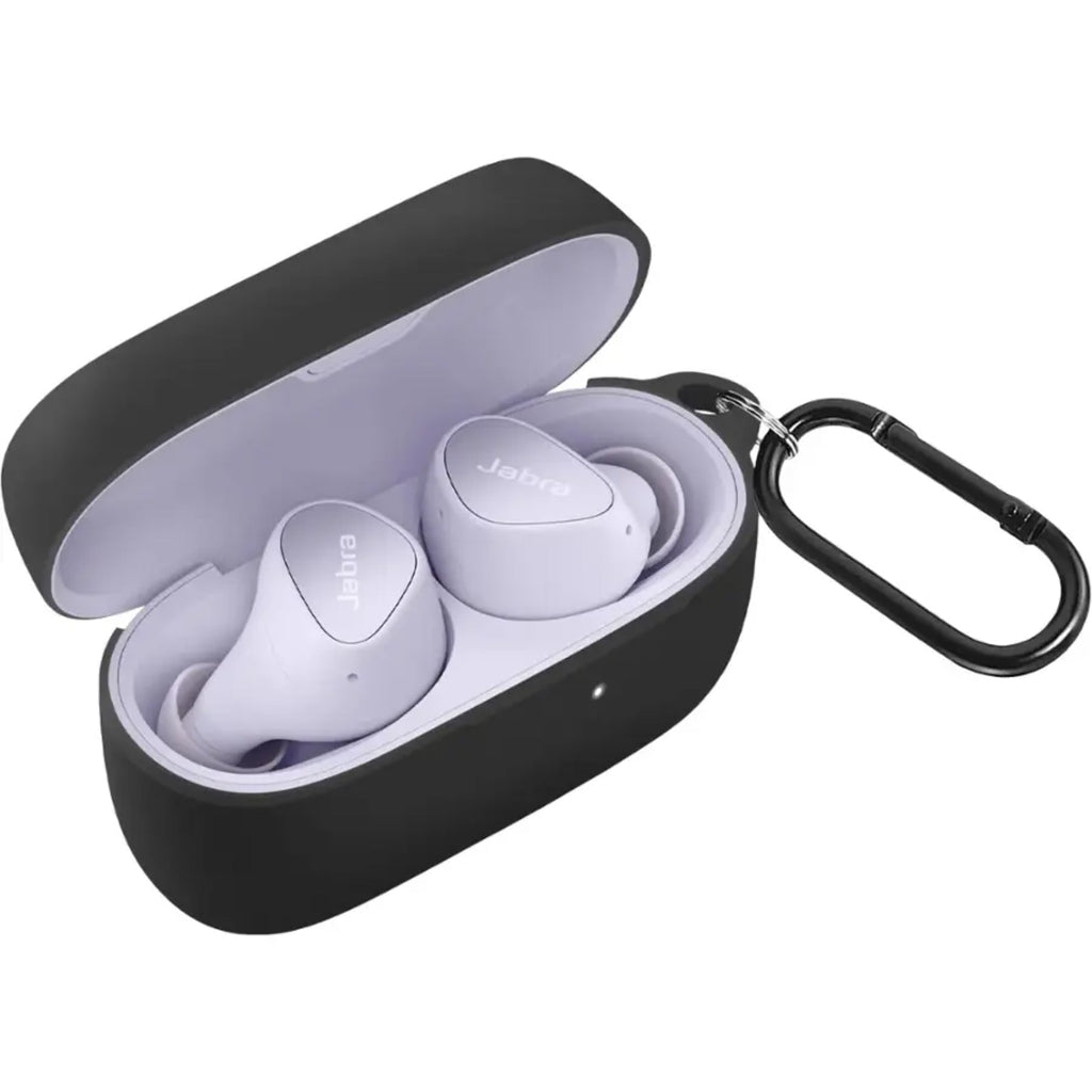 SAHARA - Anti-Slip Silicone Case for Jabra Elite 4 Headphones - Black