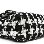 Tweed Quilted Large Chanel 19 Flap Black Ecru White