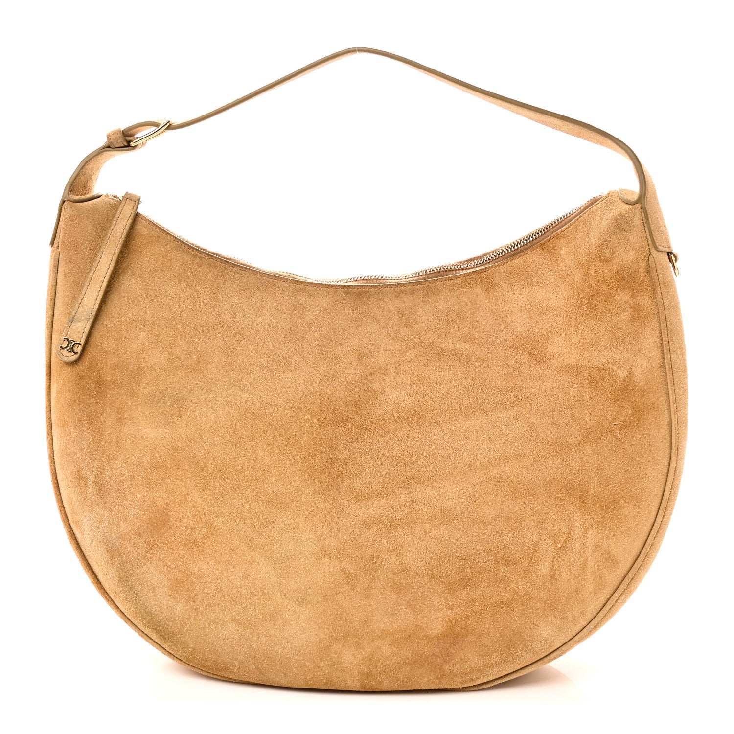 Suede Calfskin Large Lulu Shoulder Bag Beige