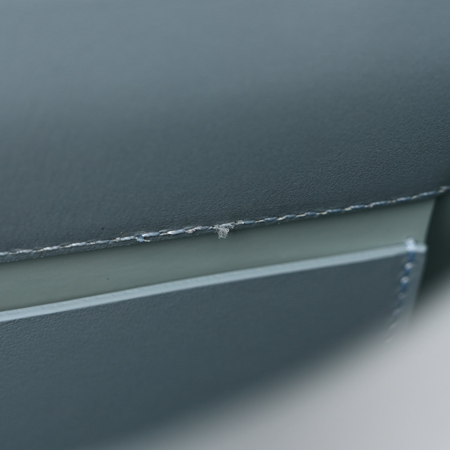 Calfskin Mini Lady Bag Grey Blue