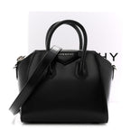 Shiny Lord Calfskin Mini Antigona Black