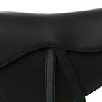 Grained Calfskin Saddle Bag Black