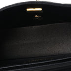 Lambskin Quilted Mini Rectangular Flap Black