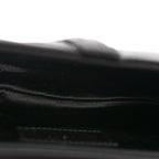 Satin Crystal Mini Saddle Bag Black