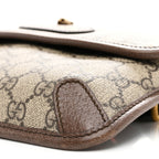 GG Supreme Monogram Neo Vintage Web Belt Bag Brown