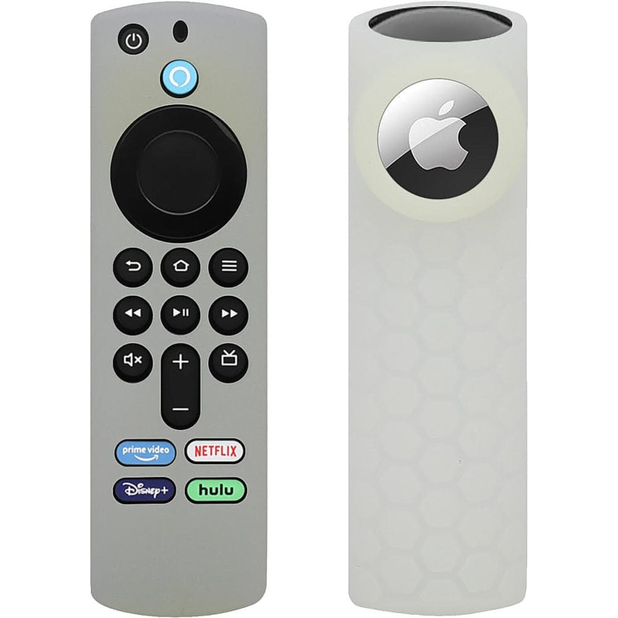 SAHARA - Amazon Fire TV Stick 4K (3rd Gen) Remote Silicone Case for Apple AirTag - Gray