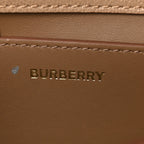Grained Calfskin House Check Small Madison Shoulder Bag Chestnut Beige