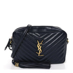 Calfskin Matelasse Monogram Lou Camera Bag Deep Marine