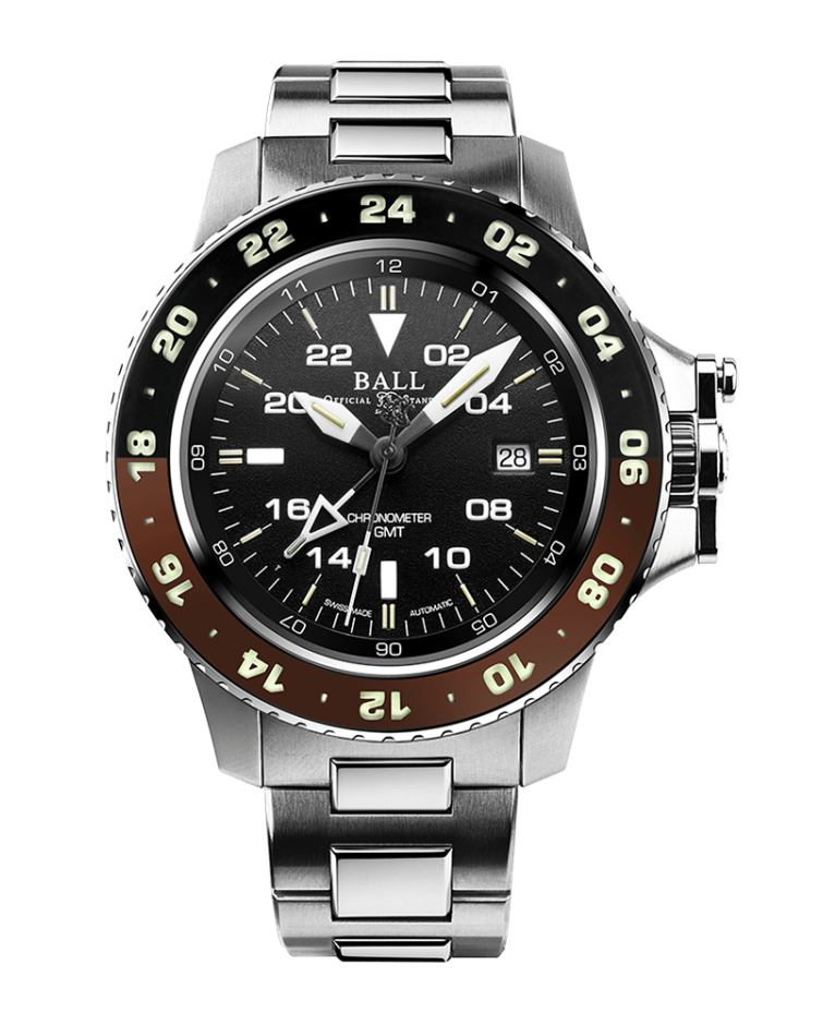 Ball Men's Watch Engineer Hydrocarbon AeroGMT II Black