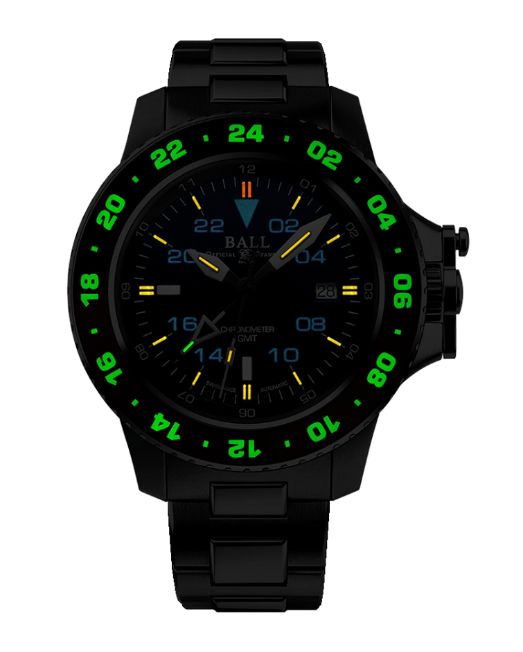 Ball Men's Watch Engineer Hydrocarbon AeroGMT II Black