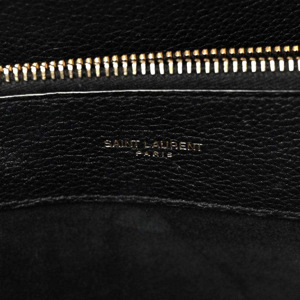 Grained Calfskin Small Supple Sac De Jour Black