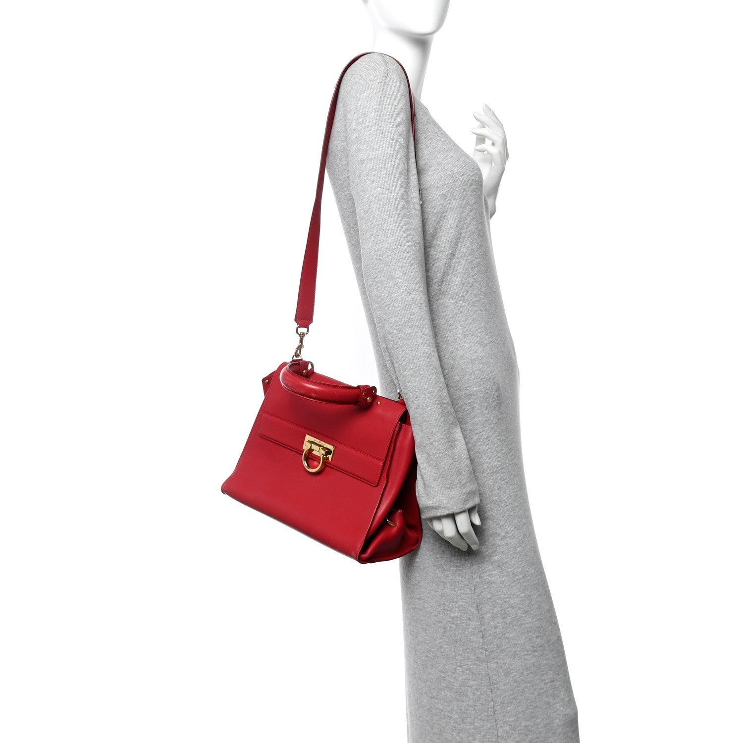 Calfskin Medium Sofia Shoulder Bag Red
