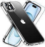 Entronix Bundle Compatible with iPhone 15 - [Hard] Clear Case & 1 Clear Screen Protector