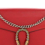 Calfskin Mini Dionysus Chain Wallet Hibiscus Red