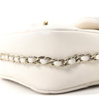 Lambskin Quilted Small My Precious Flap White
