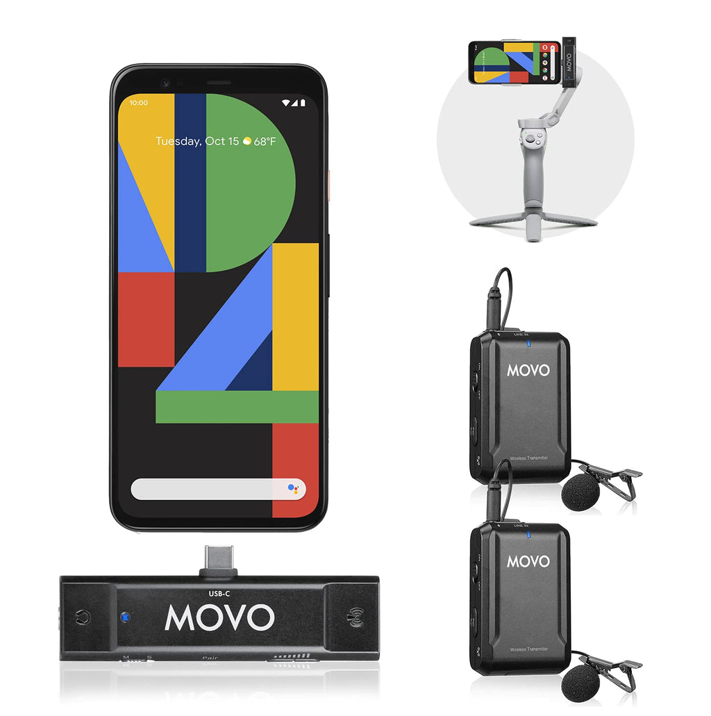 Movo EDGE-UC-DUO Dual Wireless Lavalier for USB-C