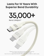Anker USB-A to USB-C Cable (3 ft, Upcycled-Braided, 2 Pack）