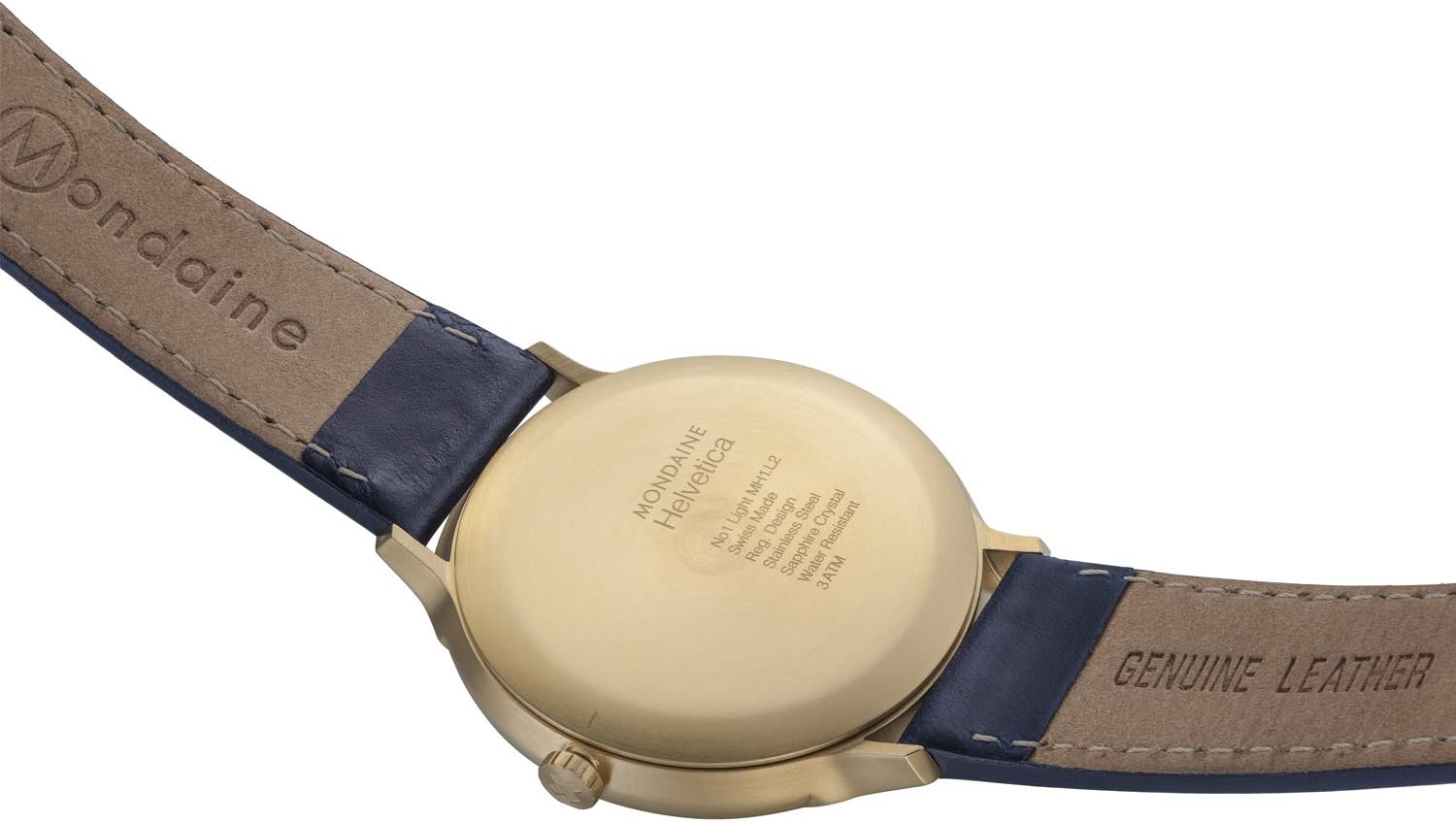 Mondaine Watch Helvetica No1 Light Dark Blue