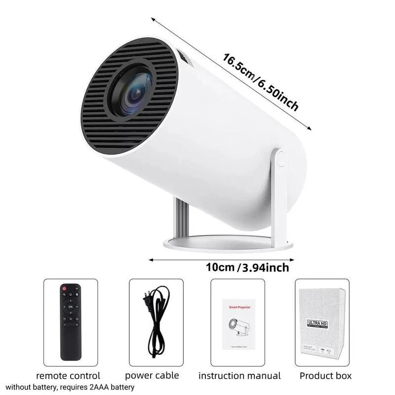 Portable Projector with Remote Control, Android Wifi Bluetooth-Compatible , Home Theatre Projector