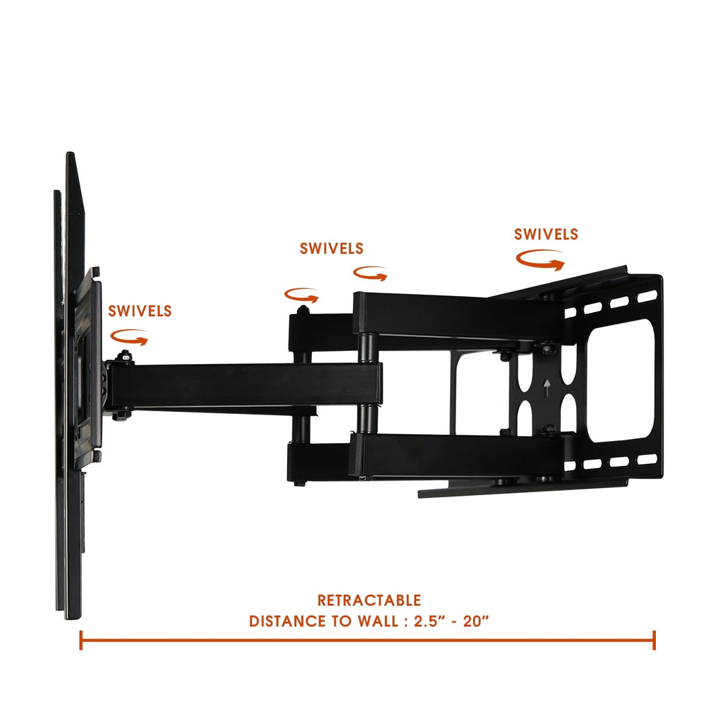Full Motion Double Articulating Wall Mount for 32 to 70 Inch Screens