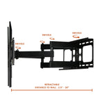 Full Motion Double Articulating Wall Mount for 32 to 70 Inch Screens
