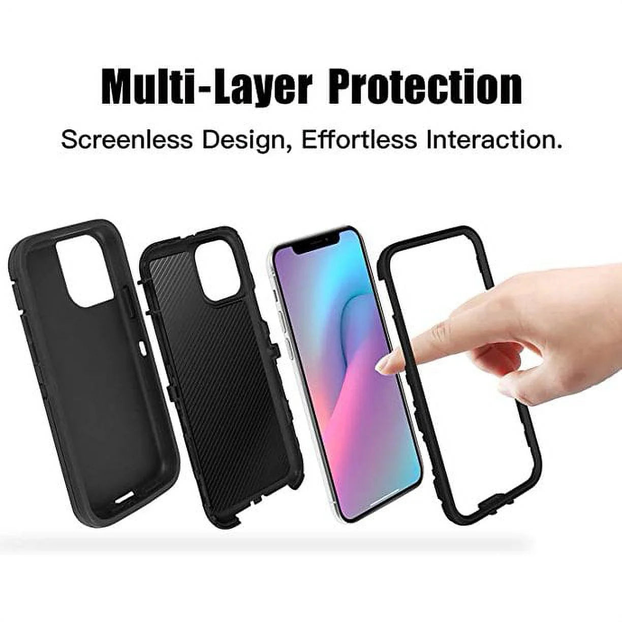 Entronix Case Compatible with iPhone 11 Pro Max - Triple-Layer Heavy Duty Protection