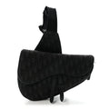 Oblique Mens Saddle Bag Black Blue