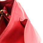 Calfskin Gancini Chain Shoulder Bag Red