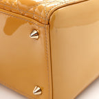 Patent Cannage Medium Lady Dior Dark Beige