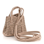 Calfskin Vienne Wave Mini Mina Bag Sable