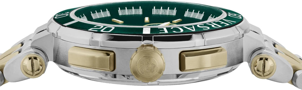 Versace Men's Watch 45mm Greca Chronograph Green