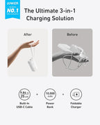 Anker 3-in-1 Power Bank USB C Charger Block