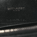 Grain De Poudre Matelasse Chevron Monogram Chain Wallet Black