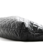 Lambskin Quilted Maxi Icare Shopping Tote Black