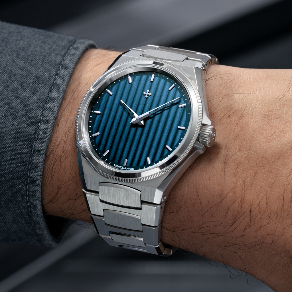 Venezianico Arsenale 40 Men’s Automatic Ultra-Thin Blue Watch