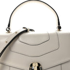 Calfskin Serpenti Forever Top Handle White