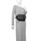 House Check Sonny Bum Bag Navy Grey