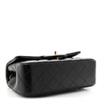 Lambskin Quilted Mini Rectangular Flap Black