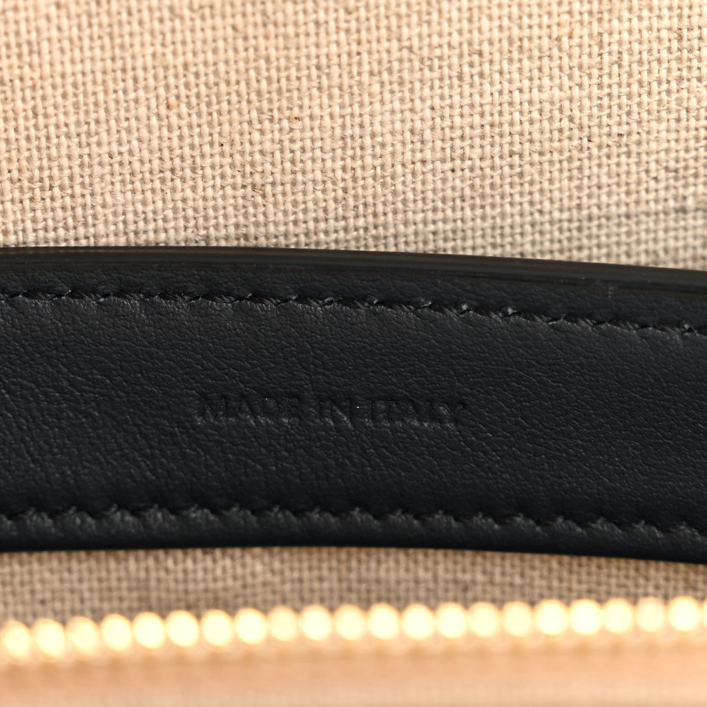 Canvas Calfskin Teen Soft 16 Shoulder Bag Vanilla Navy