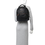 Pebbled Lambskin Dumbo Backpack Black Rose Gold Hardware